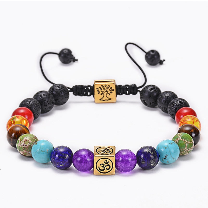 the CHAKRA - 7 Healing Yoga Chakra Bracelet