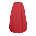 the SWAGGER - High Waist Solid Cotton Linen Large Hem Skirt