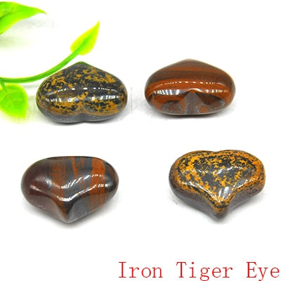 the LOVE STONES - Love Heart Shape Crystal Chakra Healing Stones