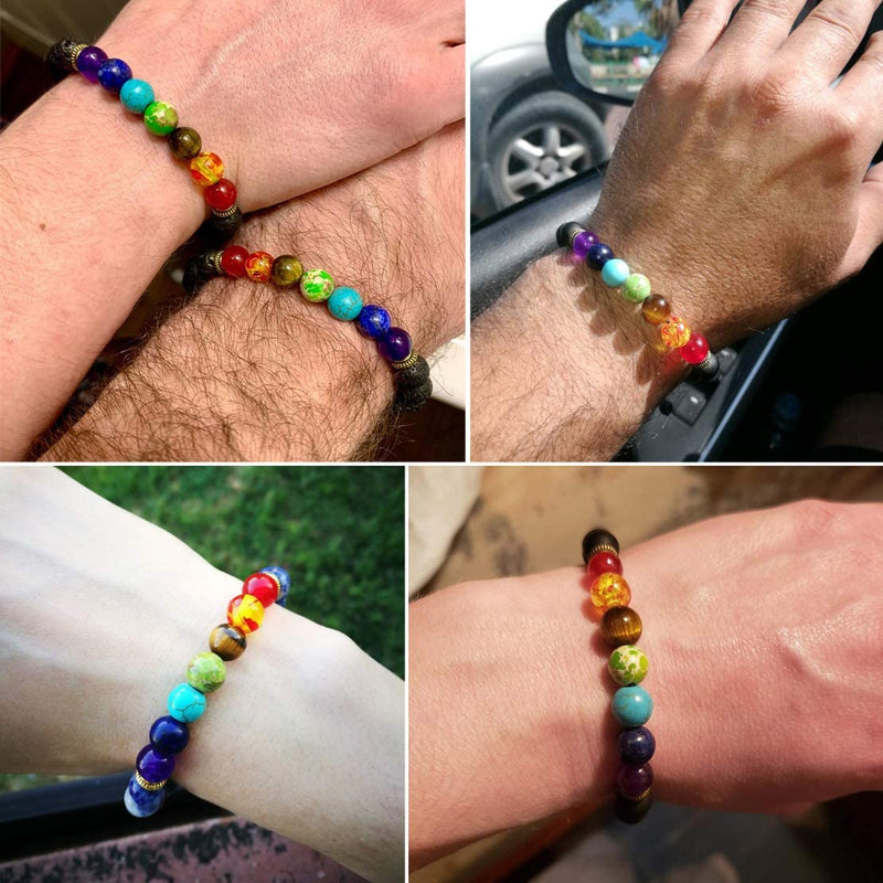 the CHAKRA - 7 Healing Yoga Chakra Bracelet