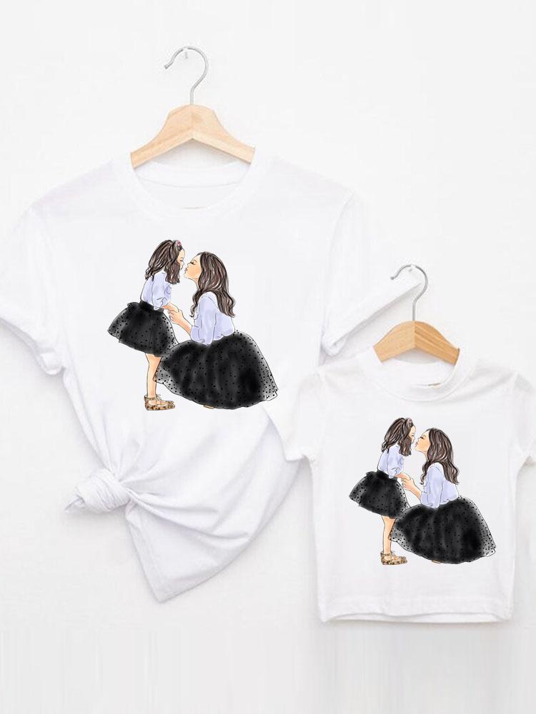 the MOMMA & ME COLLECTION - Family Matching Outfits Sweet New Girl Cute T-Shirt