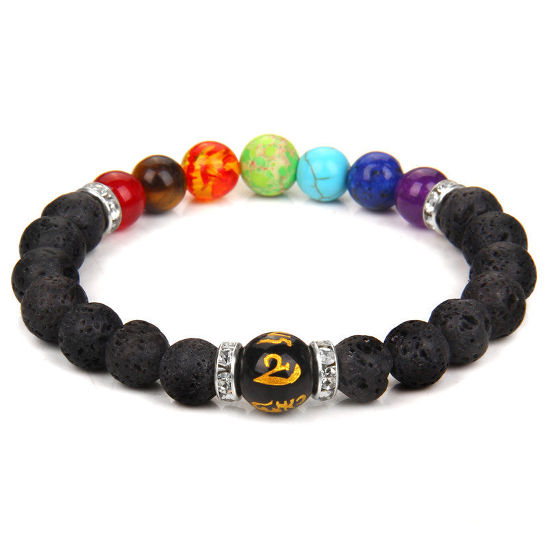 the CHAKRA - 7 Healing Yoga Chakra Bracelet