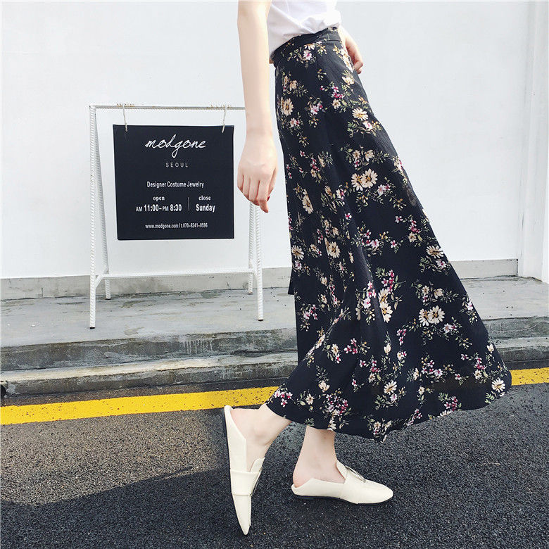 the BLOSSOM BOHO - Floral Skirts Chiffon One-Piece Belt Wrap Skirts