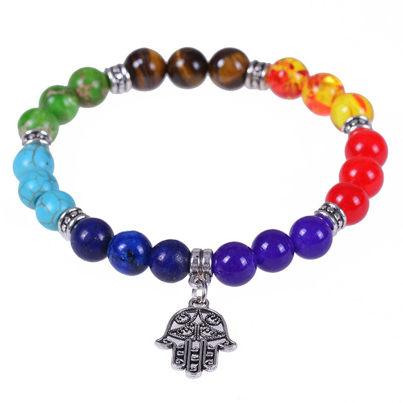 the CHAKRA - 7 Healing Yoga Chakra Bracelet