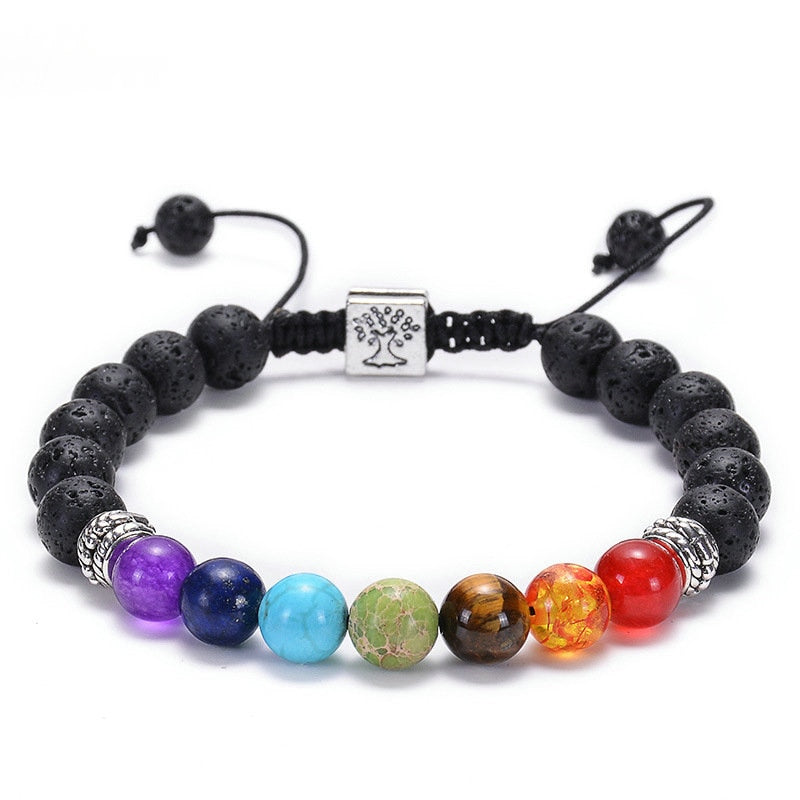 the CHAKRA - 7 Healing Yoga Chakra Bracelet