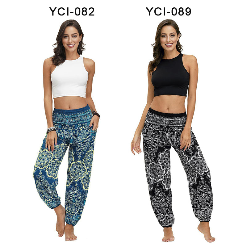 the YOGI - Boho Loose Yoga Pants High Waist Elasticity