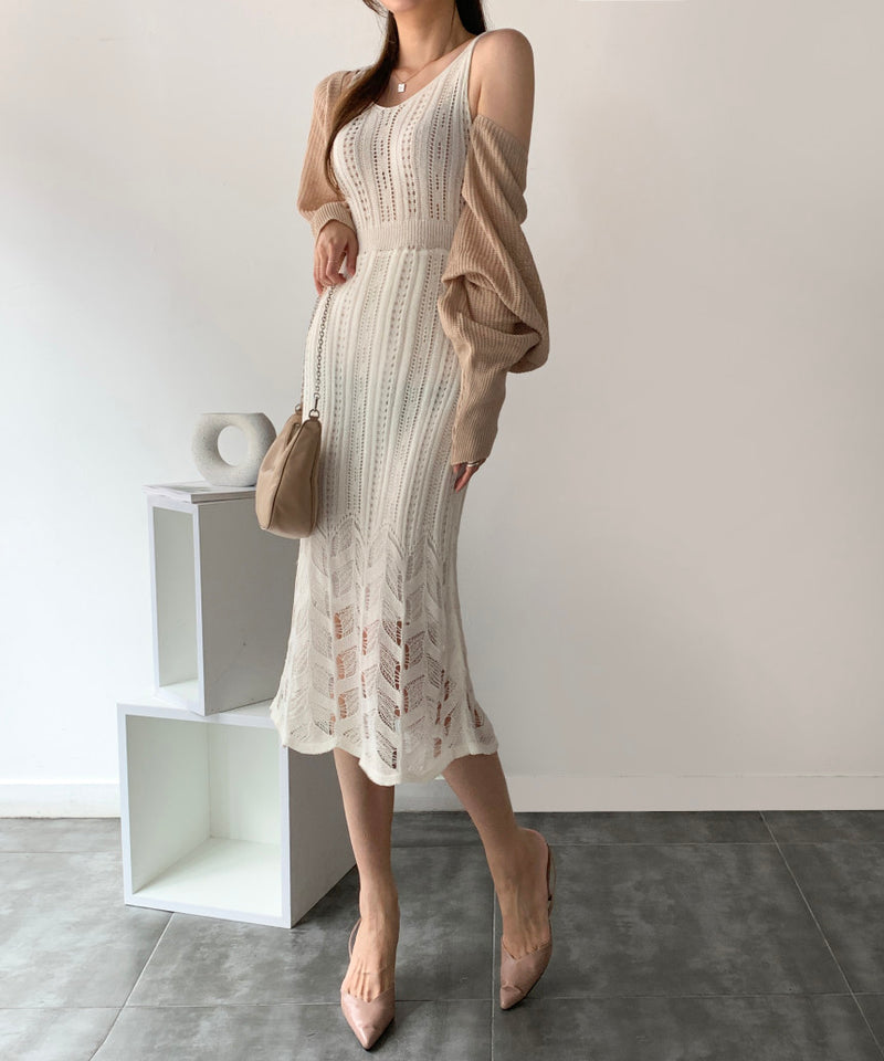 the SWEETHEART - Thin Knitted Spaghetti Strap Dress