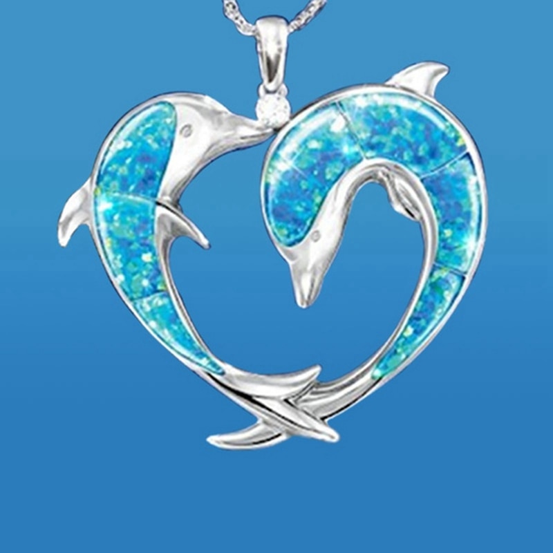 the DOLPHIN LOVERS - Exquisite Fashion Love Dolphin Necklace