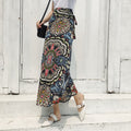 the BLOSSOM BOHO - Floral Skirts Chiffon One-Piece Belt Wrap Skirts