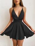 the CURTSY - Sexy Spaghetti Strap Backless Party Mini Dress