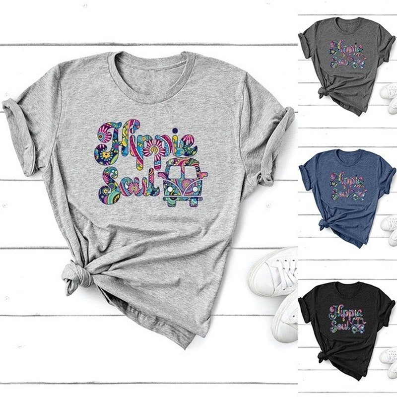 the HIPPIE SOUL - Bus Print T-Shirt