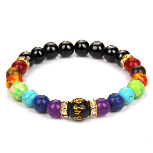 the CHAKRA - 7 Healing Yoga Chakra Bracelet