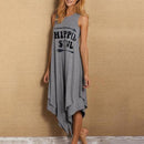 the HIPPIE SOUL - Loose Hippie Soul Letter Printed O-Neck Vest Dress