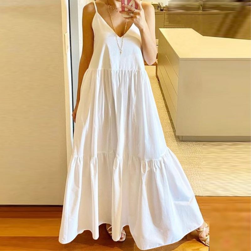 the GO WITH THE FLOW - Sexy Spaghetti Strap Elegant Women Dress