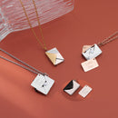 the LOVE LETTER - Envelope Locket Necklace with Gold Rose Gold Silver Color