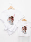 the MOMMA & ME COLLECTION - Family Matching Outfits Sweet New Girl Cute T-Shirt