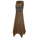 the HIPPIE SOUL - Loose Hippie Soul Letter Printed O-Neck Vest Dress