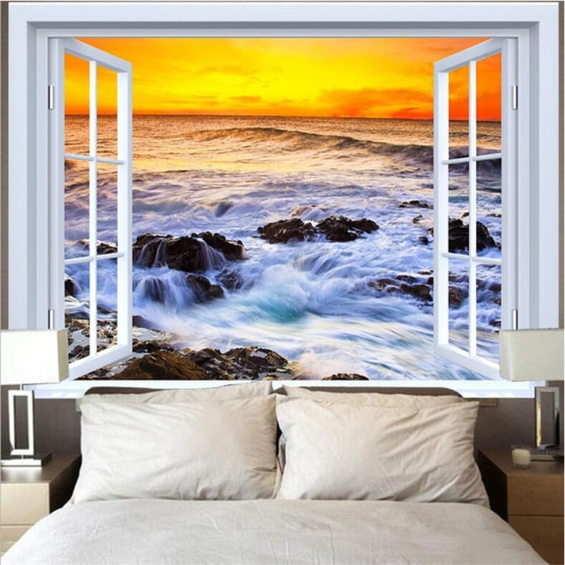 the WATERSIDE OASIS - Mountain Lake Sunset Ocean Waves Waterfall Nature Scenery