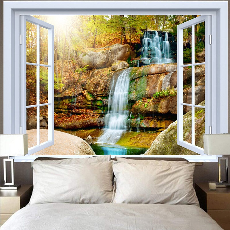 the WATERSIDE OASIS - Mountain Lake Sunset Ocean Waves Waterfall Nature Scenery