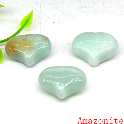 the LOVE STONES - Love Heart Shape Crystal Chakra Healing Stones