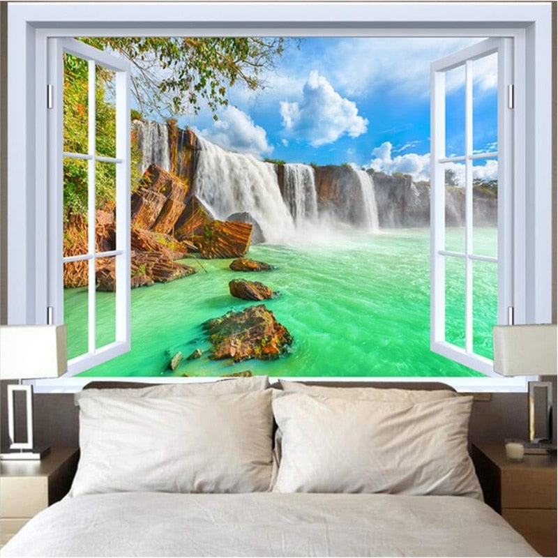 the WATERSIDE OASIS - Mountain Lake Sunset Ocean Waves Waterfall Nature Scenery