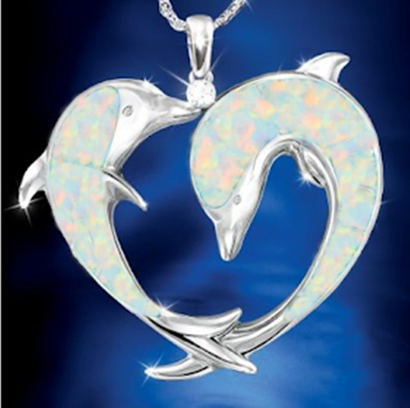 the DOLPHIN LOVERS - Exquisite Fashion Love Dolphin Necklace