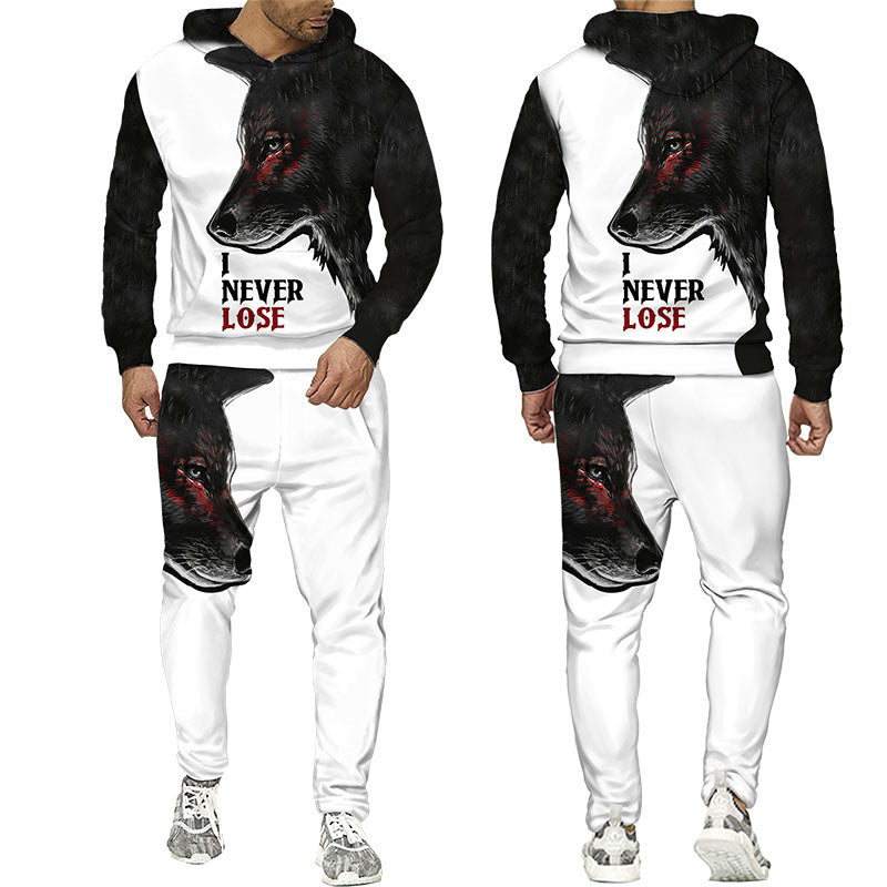 the WOLF PACK - Wolf 3D Printed Hoodie Pants Suits