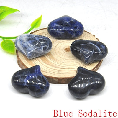 the LOVE STONES - Love Heart Shape Crystal Chakra Healing Stones