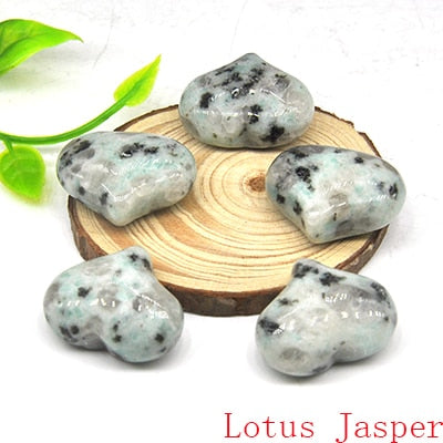 the LOVE STONES - Love Heart Shape Crystal Chakra Healing Stones