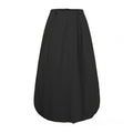 the SWAGGER - High Waist Solid Cotton Linen Large Hem Skirt