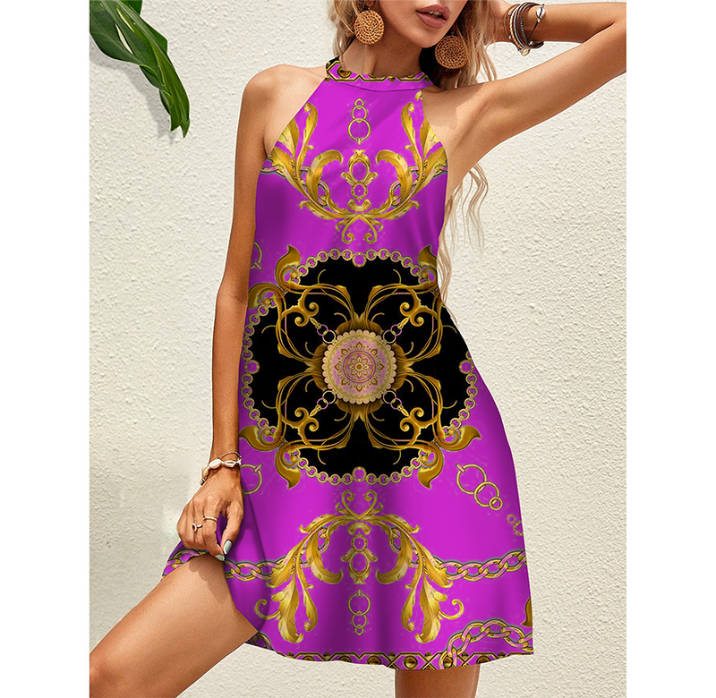 the BAROQUE - 4 Style Sexy Sleeveless Mini Dress