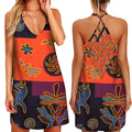 the PATCHWORK - Loose Sexy Hollow-Out Sleeveless O-Neck Beach Sundress