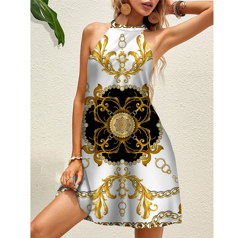 the BAROQUE - 4 Style Sexy Sleeveless Mini Dress