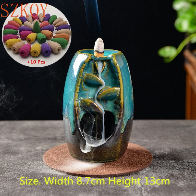 the CASCADE - Incense Burner Ceramic Holder