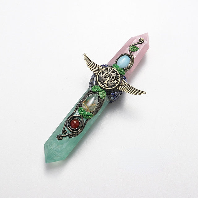 the SCEPTER - Hexagonal Column Magic Scepter Gemstone