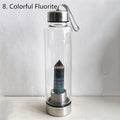 the CRYSTAL CLEANSE - Water Bottle Natural Crystal Point Healing