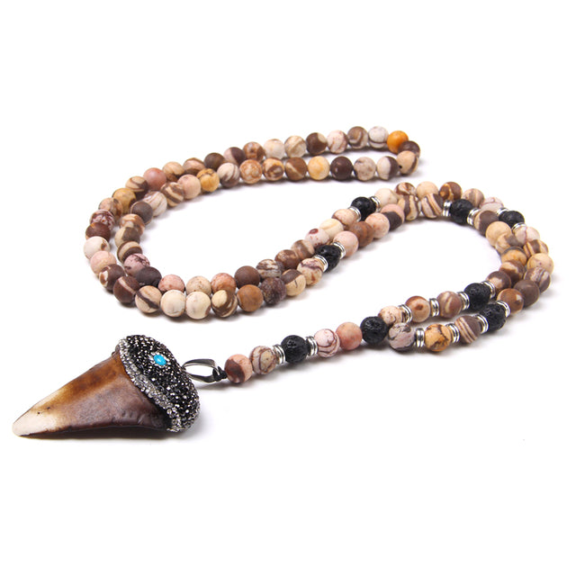 the TOTEM - Natural Australian Zebra Stone Necklace