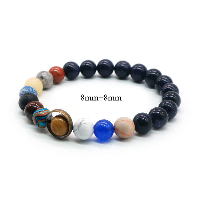 the SOLAR SYSTEM - Natural Stone Eight Planets Bracelet