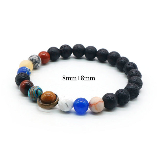 the SOLAR SYSTEM - Natural Stone Eight Planets Bracelet