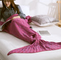 the MERMAID TAIL - 10 Colors Handmade Knitted Mermaid Tail Blanket