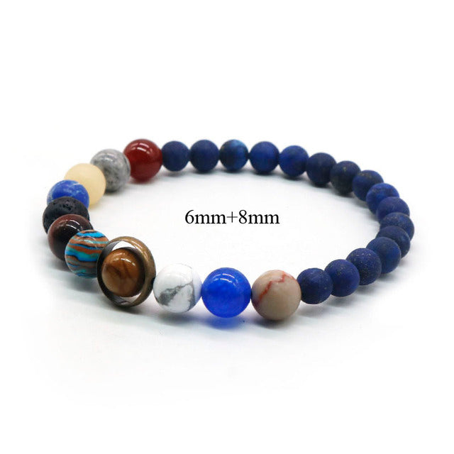 the SOLAR SYSTEM - Natural Stone Eight Planets Bracelet