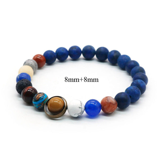 the SOLAR SYSTEM - Natural Stone Eight Planets Bracelet