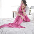 the MERMAID TAIL - 10 Colors Handmade Knitted Mermaid Tail Blanket