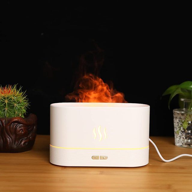 the FLAME - 3 Colors Flame Mist Maker Air Humidifier