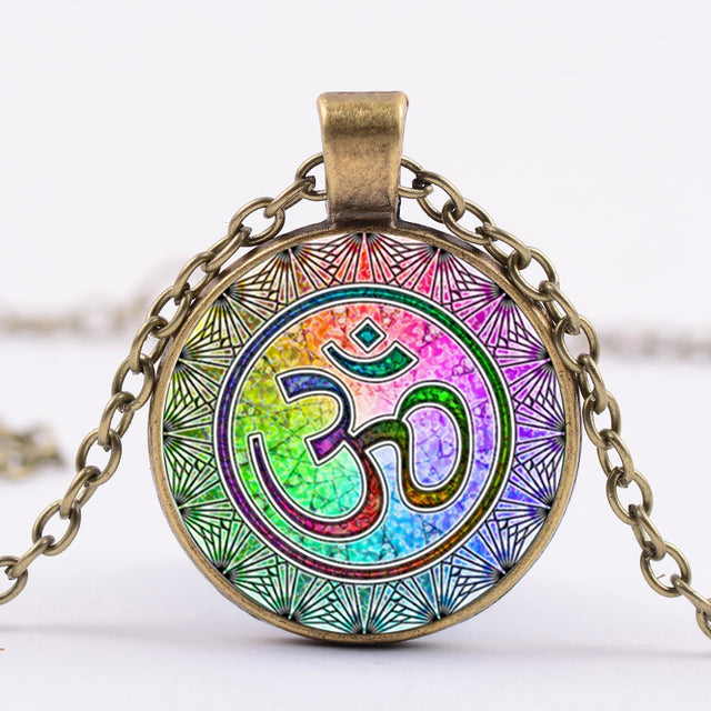 the OM - Indian Sanskrit OM Symbol Necklace