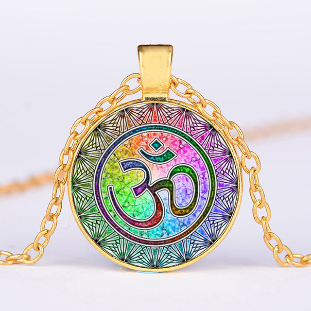 the OM - Indian Sanskrit OM Symbol Necklace