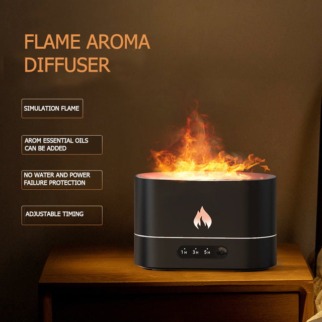 the FLAME - 3 Colors Flame Mist Maker Air Humidifier